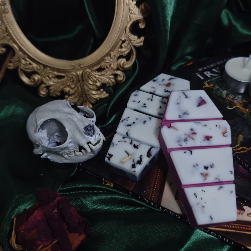 Wax melts artesanales en forma de ataúd