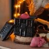 Quemador Gótico Casa Embrujada – Kit "Murder House" con Wax Melts de Incienso y Cedro