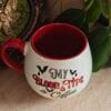 Vela Taza 'My Blood Type is Coffee' – Aroma Vampire Library (Cedro, Incienso y Pimienta) 350ml