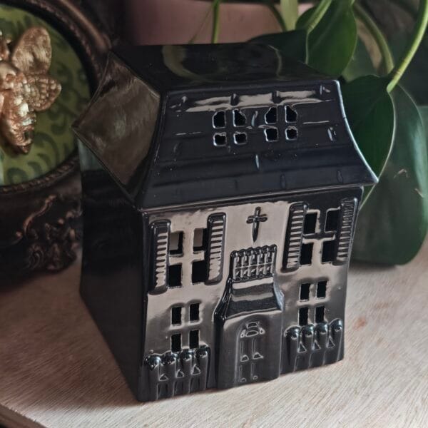 Quemador Gótico Casa Embrujada – Kit "Murder House" con Wax Melts de Incienso y Cedro