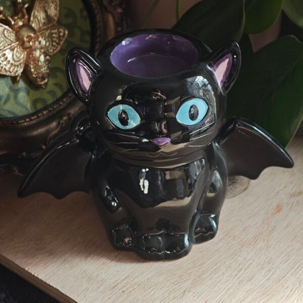 Quemador Gato-Murciélago Bat Cat – Pack Aromaterapia con Wax Melt "Bat Cave"
