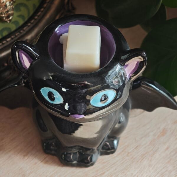 Quemador Gato-Murciélago Bat Cat – Pack Aromaterapia con Wax Melt "Bat Cave"