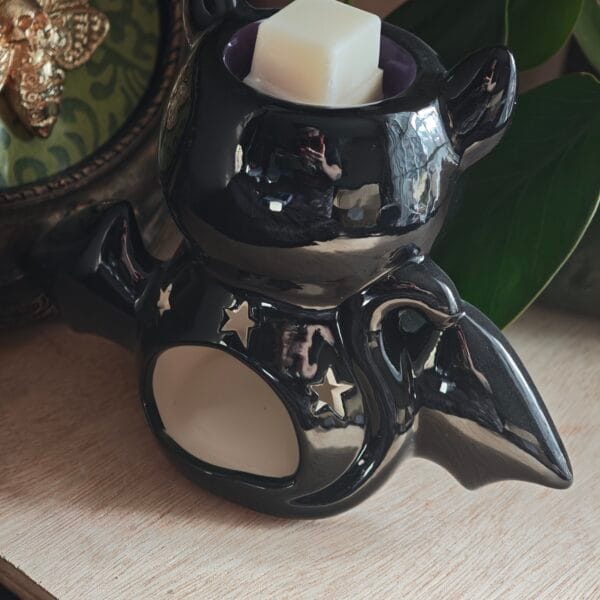 Quemador Gato-Murciélago Bat Cat – Pack Aromaterapia con Wax Melt "Bat Cave"