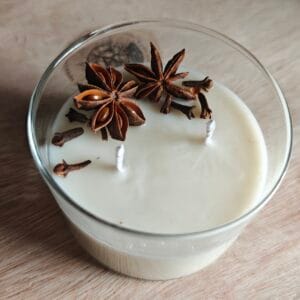 Vela Artesanal "Pumpkin Spice" – Aroma de Otoño y Especias (120ml)