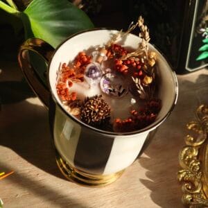 Vela Taza 'Misticismo Dulce' – Turrón, Chocolate y Castaña (250ml)