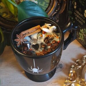 Vela Vaso 'Araña Gótica' – Café con Leche y Galletas de Jengibre (200ml)