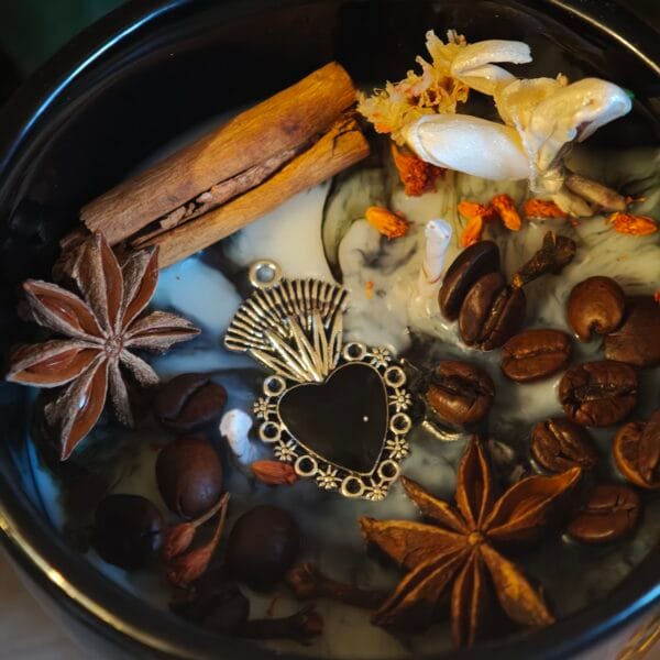 Vela Vaso 'Araña Gótica' – Café con Leche y Galletas de Jengibre (200ml)