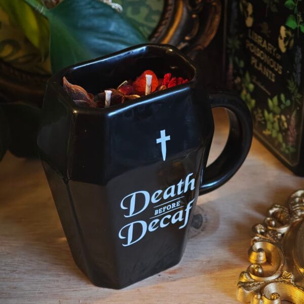 Vela Taza ataúd 'Esencia Antigua' – Biblioteca, Incienso y Cedro (230ml)