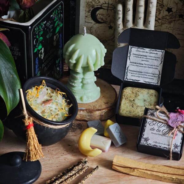 Pack Ritual Bruja Verde – Velas aromáticas, incienso y ritual de limpieza Edición Beltane