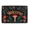 Felpudo de Entrada "Welcome" con Setas Rojas – Alfombra de Fibra de Coco Estilo Bosque Místico