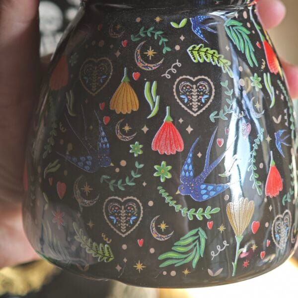 Quemador de Cera "Midnight Bloom" – Decoración Botánica Oscura