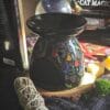 Quemador de Cera "Midnight Bloom" – Decoración Botánica Oscura