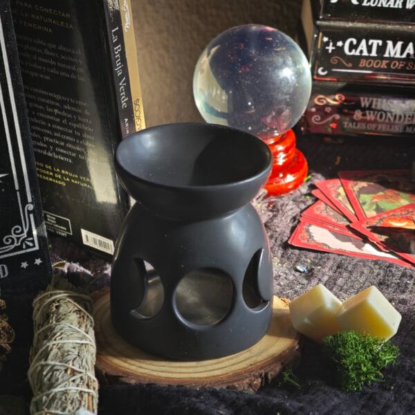IMG_20260506_183158 Quemador de Cera "Triple Luna" (Negro) – Altar para Rituales de Aromaterapia