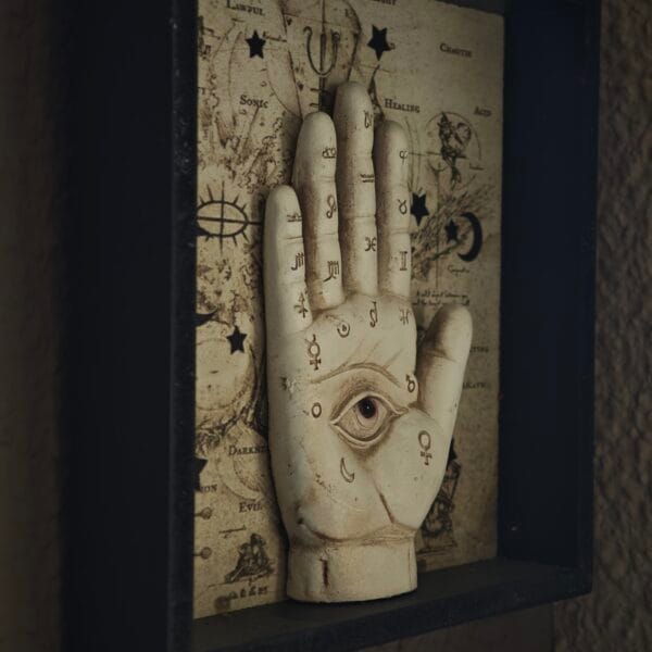 IMG_20260506_190955 Cuadro de Pared "Palmistry Companion" – Arte Esotérico de Quiromancia con Marco Negro