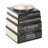 Jarrón "Black Cat Magick" – Apilado de Libros Gótico