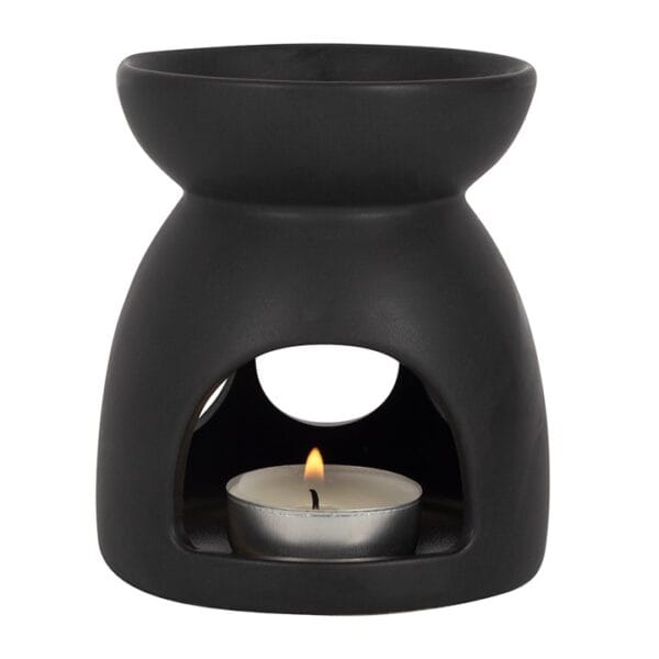 OB_35430,2 Quemador de Cera "Triple Luna" (Negro) – Altar para Rituales de Aromaterapia