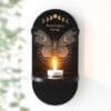 Altar de Pared Polilla Negra - (25cm) – Estante Gótico para Cristales y Tarot
