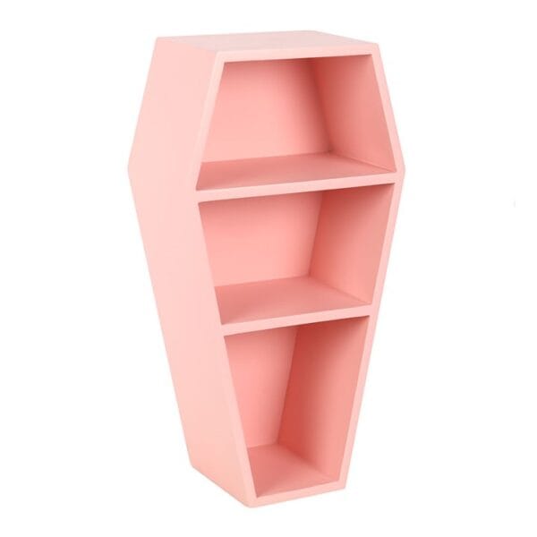 Estantería Ataúd Rosa (40cm) – Decoración Pastel Goth y Colección Pretty Deadly