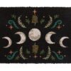 Felpudo negro Fases Lunares del Bosque Oscuro