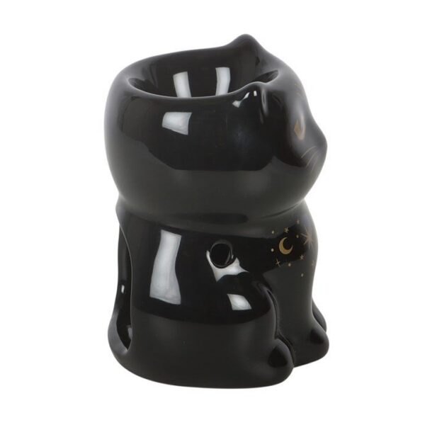 Quemador de aceite y waxmelt Gato Negro Mágico