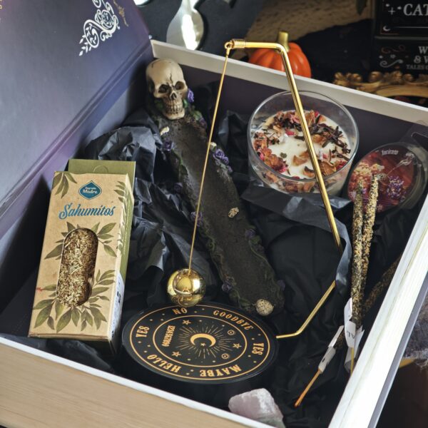 FORTUNE TELLER XXL – Caja Regalo con Péndulo, Velas, Minerales e Inciensos