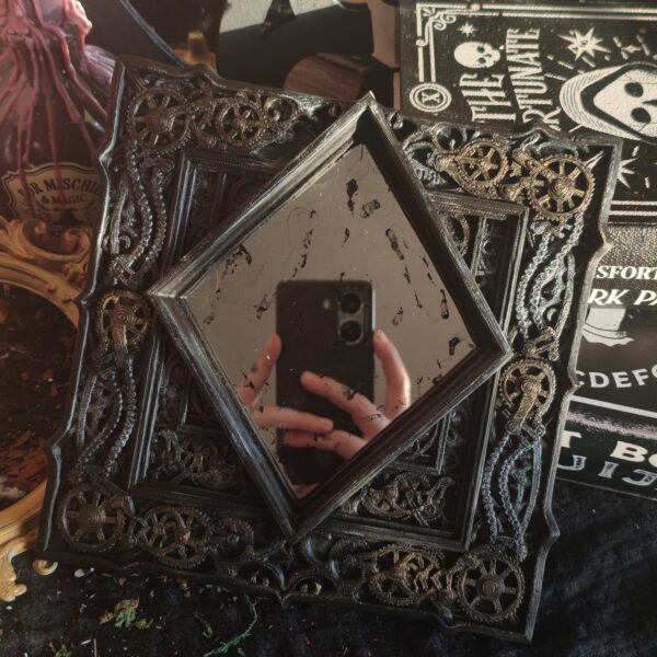 Espejo Steampunk Diamante – Decoración de Pared